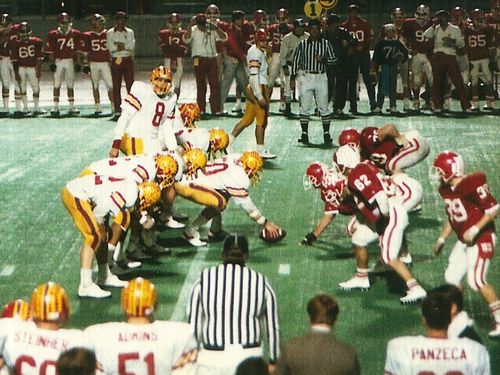 PURCELL-MARIAN FOOTBALL 1986 game action photo